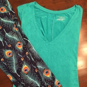 Lane Bryant aqua swing tunic w/v-neck size 18/20